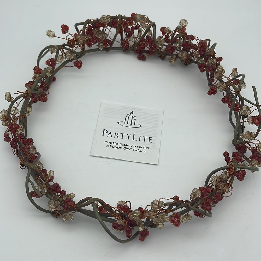 Partylite Party Lite Gem Stones Decorative Ring Centerpiece Wreath Candle